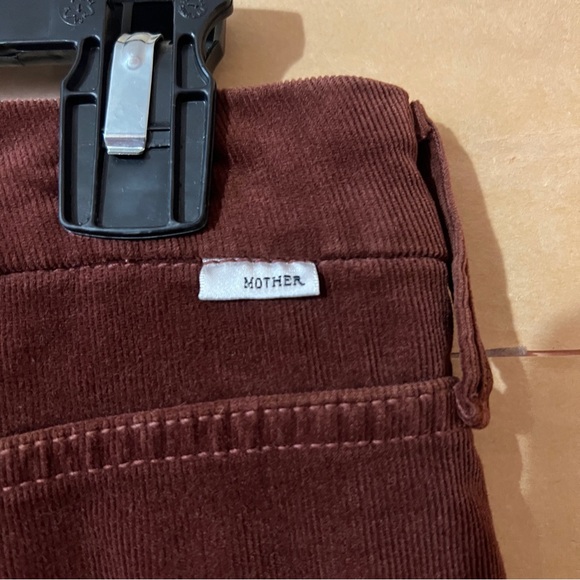 Mother | The Patch Pocket Roller Skimp Wide Leg Corduroy Rum Russian Size 31 - Picture 11 of 14